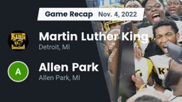 Recap: Martin Luther King  vs. Allen Park  2022