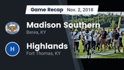 Recap: Madison Southern  vs. Highlands  2018