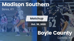 Matchup: Madison Southern vs. Boyle County  2020