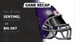 Recap: Sentinel  vs. Big Sky  2016