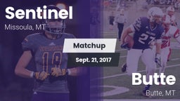 Matchup: Sentinel  vs. Butte  2017