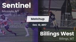 Matchup: Sentinel  vs. Billings West  2017