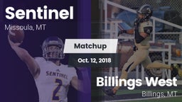 Matchup: Sentinel  vs. Billings West  2018