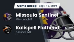 Recap: Missoula Sentinel  vs. Kalispell Flathead  2019