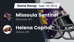 Recap: Missoula Sentinel  vs. Helena Capital  2019