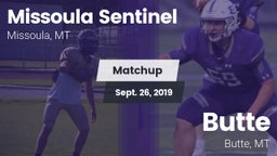 Matchup: Sentinel  vs. Butte  2019