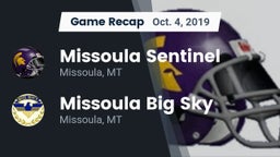 Recap: Missoula Sentinel  vs. Missoula Big Sky  2019