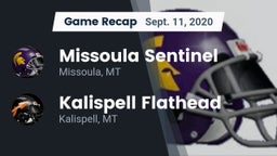 Recap: Missoula Sentinel  vs. Kalispell Flathead  2020