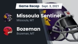 Recap: Missoula Sentinel  vs. Bozeman  2021