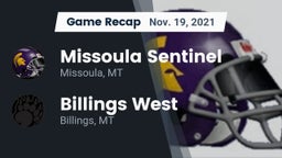 Recap: Missoula Sentinel  vs. Billings West  2021