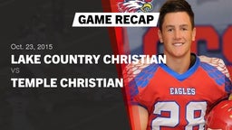 Recap: Lake Country Christian  vs. Temple Christian  2015