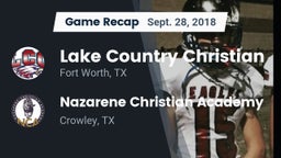 Recap: Lake Country Christian  vs. Nazarene Christian Academy  2018