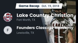 Recap: Lake Country Christian  vs. Founders Classical Academy  2018