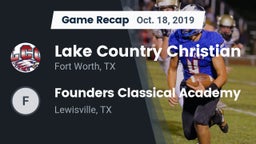 Recap: Lake Country Christian  vs. Founders Classical Academy  2019