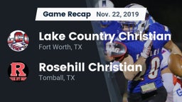 Recap: Lake Country Christian  vs. Rosehill Christian  2019