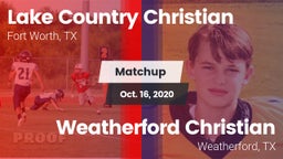 Matchup: Lake Country vs. Weatherford Christian  2020