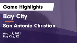 Bay City  vs San Antonio Christian  Game Highlights - Aug. 12, 2022