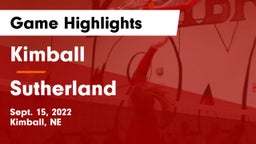 Kimball  vs Sutherland  Game Highlights - Sept. 15, 2022