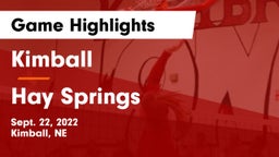 Kimball  vs Hay Springs  Game Highlights - Sept. 22, 2022