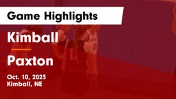 Kimball  vs Paxton  Game Highlights - Oct. 10, 2023