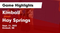 Kimball  vs Hay Springs  Game Highlights - Sept. 21, 2023