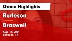 Burleson  vs Braswell  Game Highlights - Aug. 13, 2021