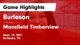 Burleson  vs Mansfield Timberview  Game Highlights - Sept. 14, 2021