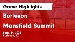 Burleson  vs Mansfield Summit  Game Highlights - Sept. 24, 2021