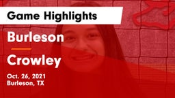 Burleson  vs Crowley  Game Highlights - Oct. 26, 2021