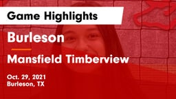 Burleson  vs Mansfield Timberview  Game Highlights - Oct. 29, 2021