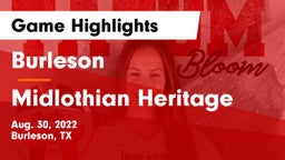 Burleson  vs Midlothian Heritage  Game Highlights - Aug. 30, 2022