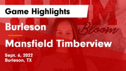 Burleson  vs Mansfield Timberview Game Highlights - Sept. 6, 2022