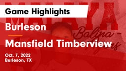 Burleson  vs Mansfield Timberview Game Highlights - Oct. 7, 2022