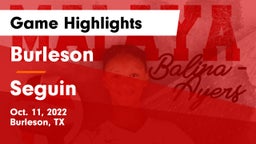 Burleson  vs Seguin  Game Highlights - Oct. 11, 2022