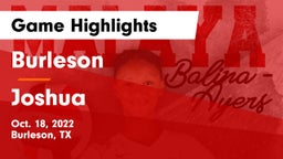 Burleson  vs Joshua  Game Highlights - Oct. 18, 2022