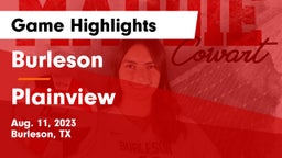Burleson  vs Plainview  Game Highlights - Aug. 11, 2023