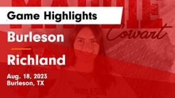 Burleson  vs Richland  Game Highlights - Aug. 18, 2023