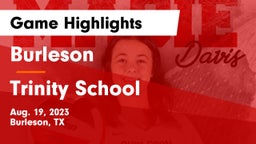 Burleson  vs Trinity School  Game Highlights - Aug. 19, 2023