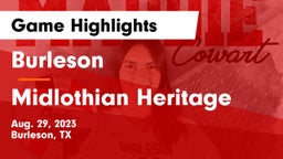 Burleson  vs Midlothian Heritage  Game Highlights - Aug. 29, 2023