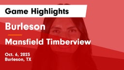 Burleson  vs Mansfield Timberview  Game Highlights - Oct. 6, 2023