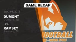 Recap: Dumont  vs. Ramsey  2016