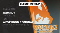 Recap: Dumont  vs. Westwood Regional  2016