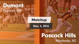 Matchup: Dumont  vs. Pascack Hills  2016