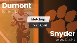 Matchup: Dumont  vs. Snyder  2017