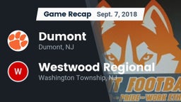 Recap: Dumont  vs. Westwood Regional  2018