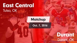Matchup: East Central High vs. Durant  2016