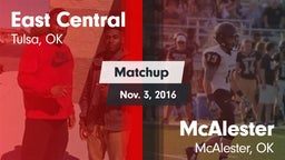 Matchup: East Central High vs. McAlester  2016