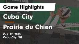 Cuba City  vs Prairie du Chien  Game Highlights - Oct. 17, 2023