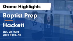 Baptist Prep  vs Hackett  Game Highlights - Oct. 28, 2021
