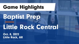 Baptist Prep  vs Little Rock Central  Game Highlights - Oct. 8, 2022